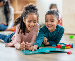 Children reading a book