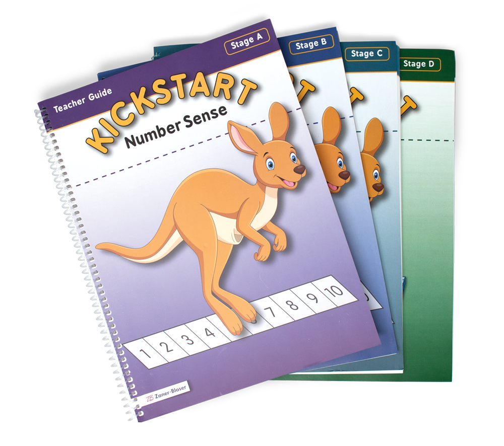 Image of Kickstart Teacher Guides for levels A-D, featuring book covers.
